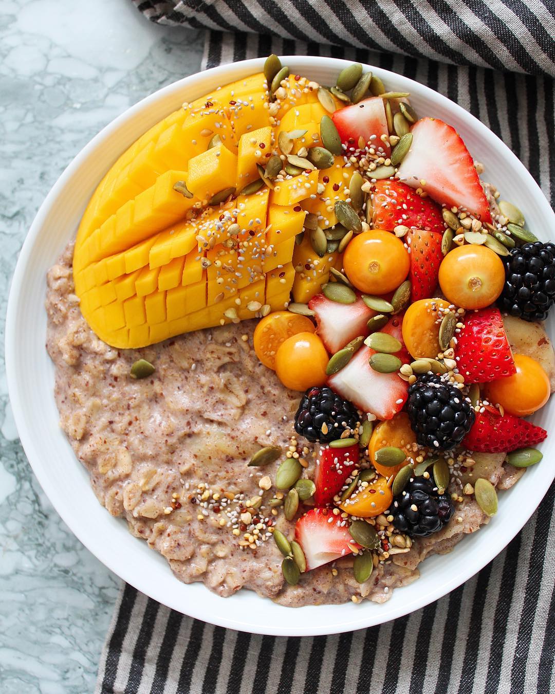 Tea Infused Oatmeal with Banana and Cinnamon