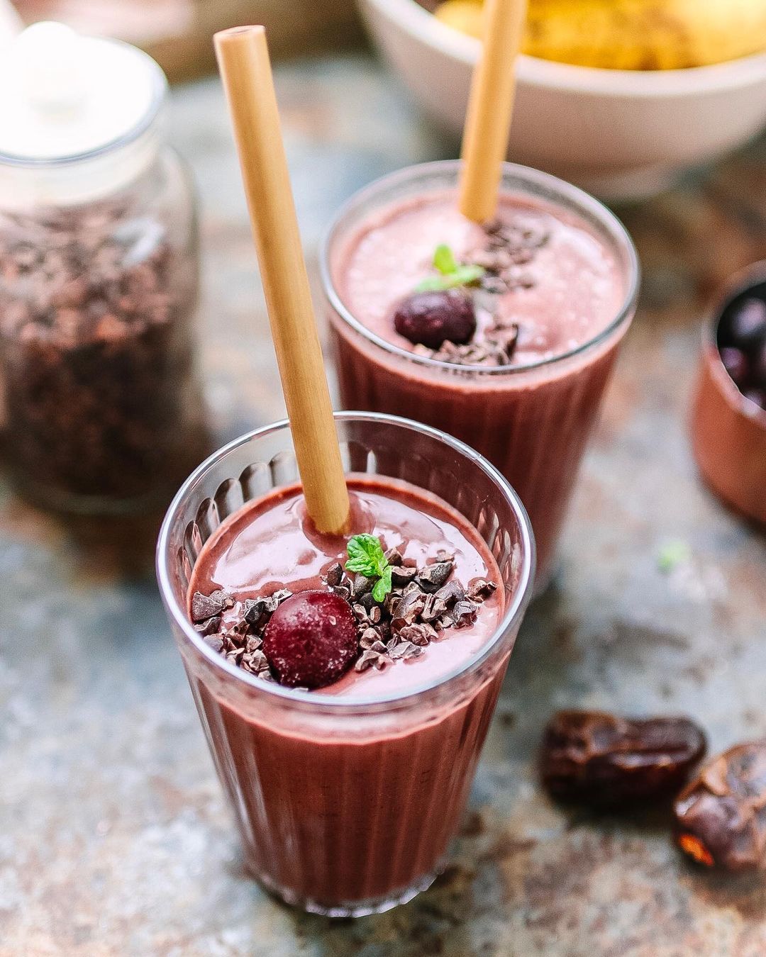 Cacao Cherry and Ginger Smoothie