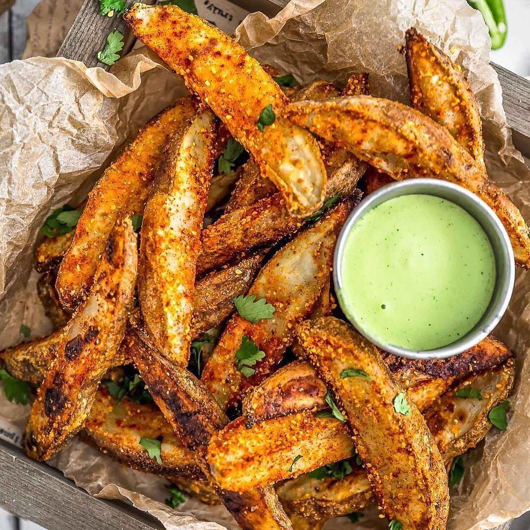 Cornmeal Crusted Baked Potatoes