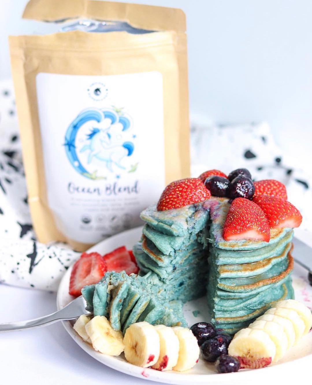 Stack of Blue Pancakes