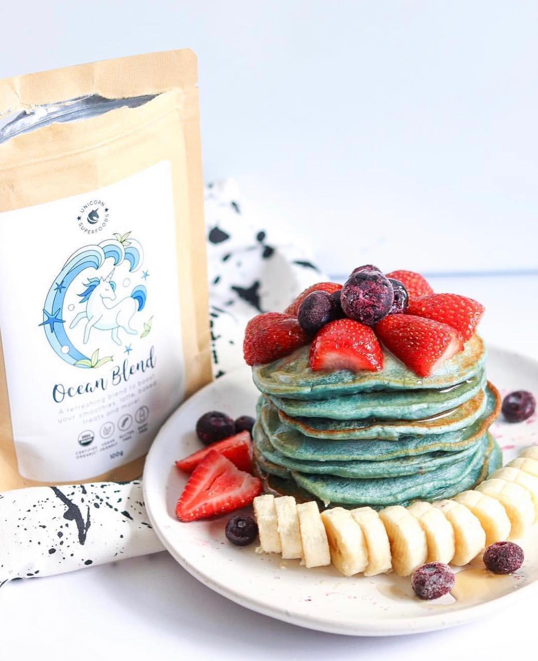 Stack of Blue Pancakes