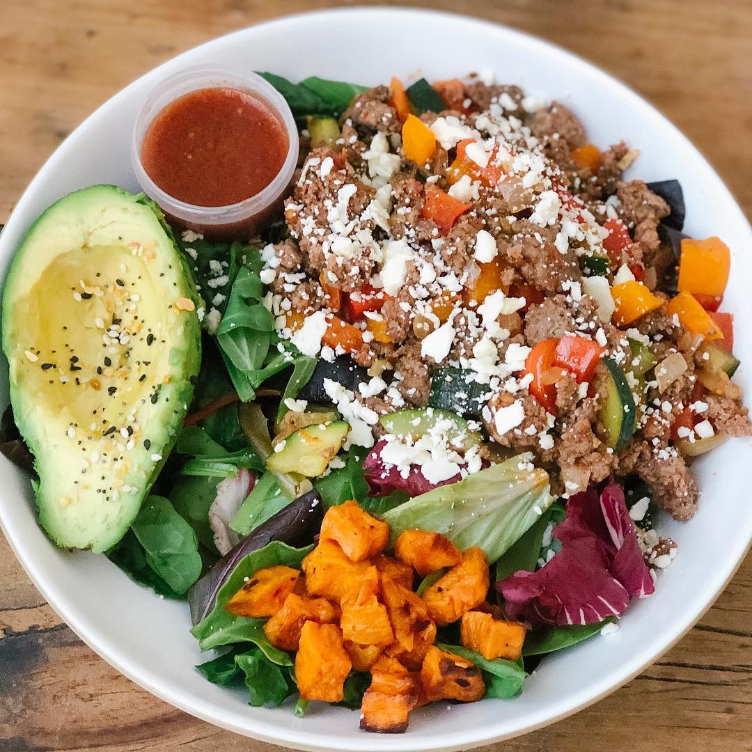 Beef Taco Bowls with Enchilada Sauce
