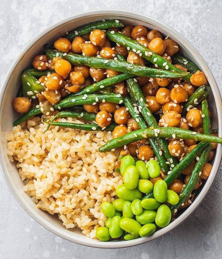Sweet and Sour Chickpeas and Green Beans