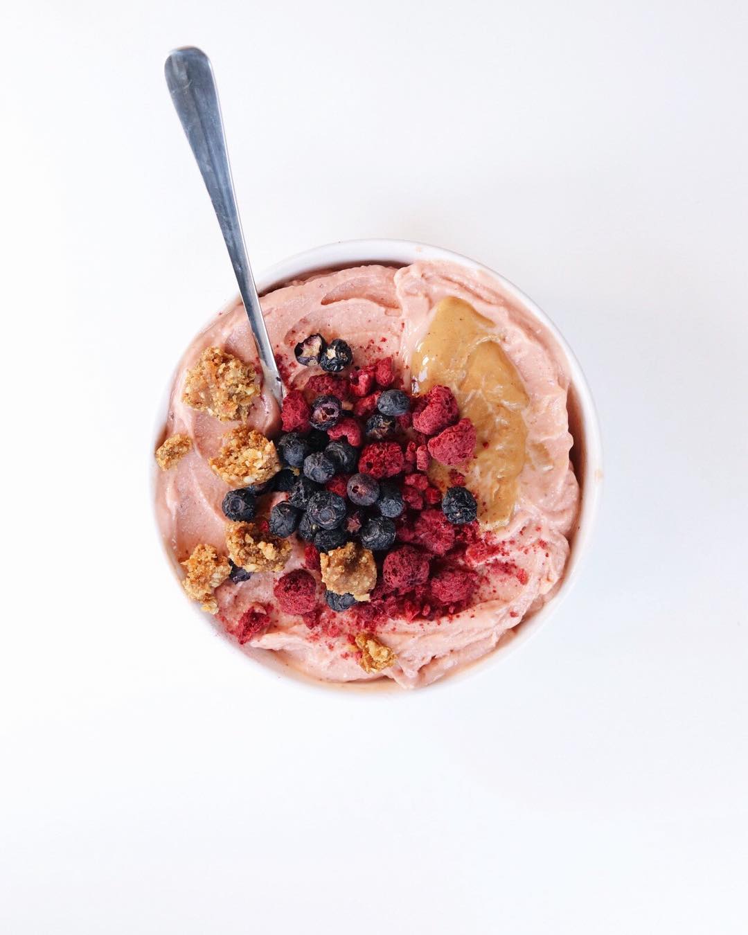 Peanut Butter Jelly Banana Nice Cream