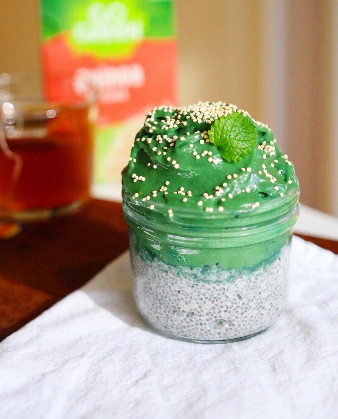 Easy Chia Seed Pudding with Mango Nice Cream