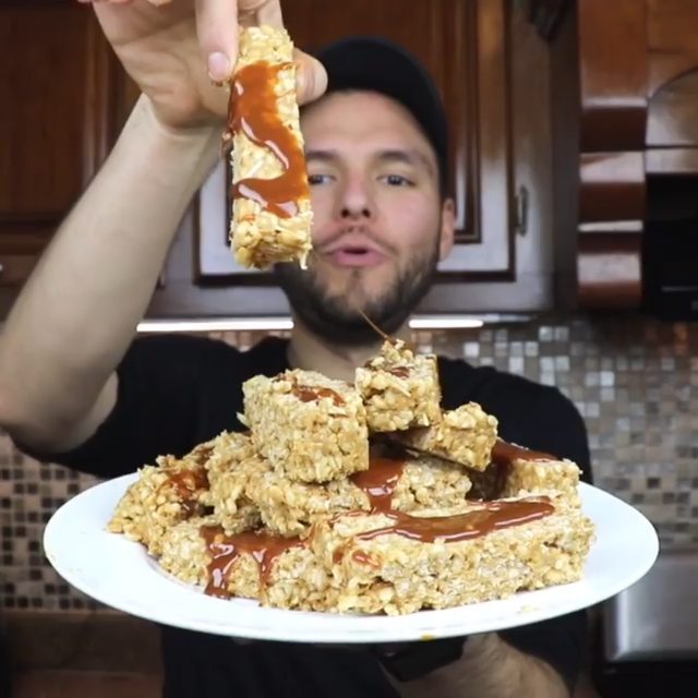 Nutty Rice Cake Bars