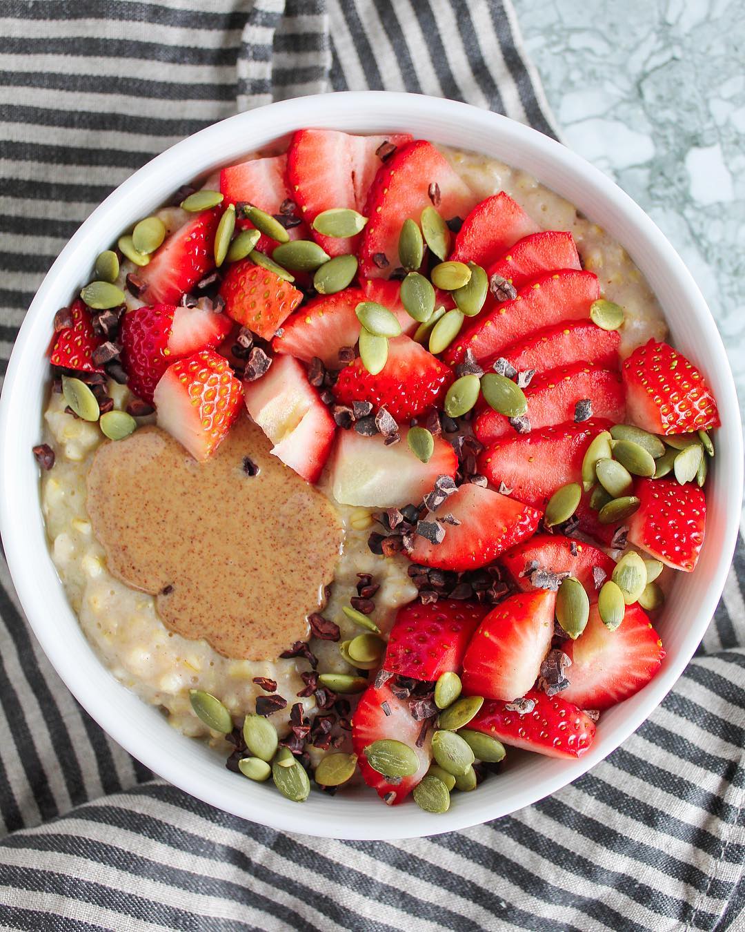 Steel Cut Oats Breakfast with Fresh Toppings