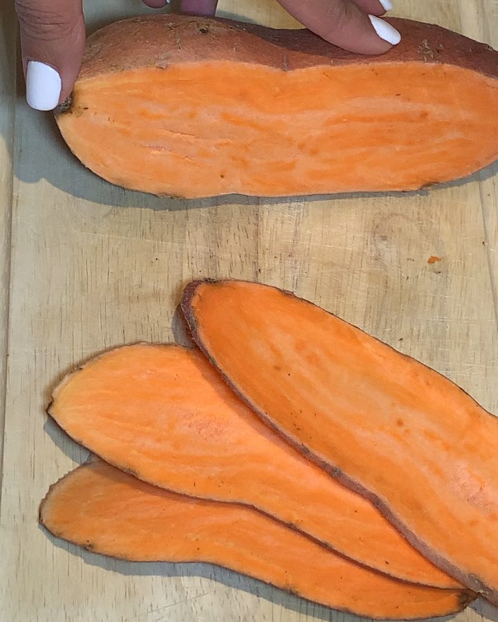 Sweet Potato Toast with Spinach Basil Pesto