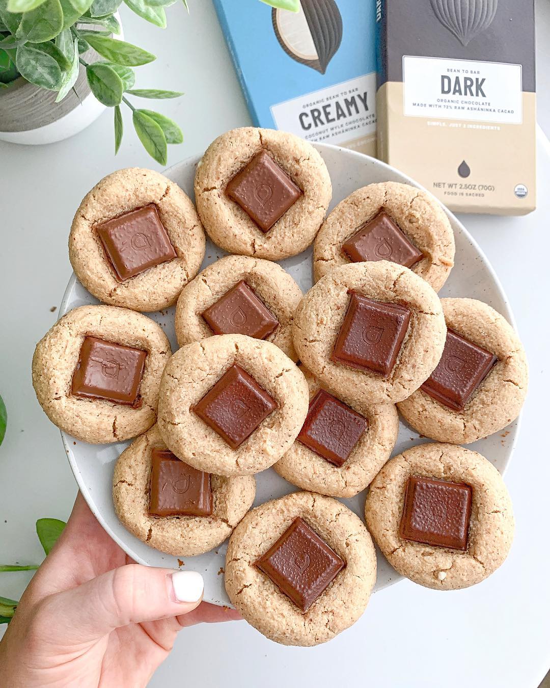 Chocolate Thumbprint Cookies