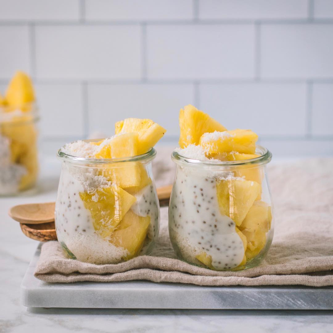 Easy Pineapple Coconut Yogurt Jars with Chia