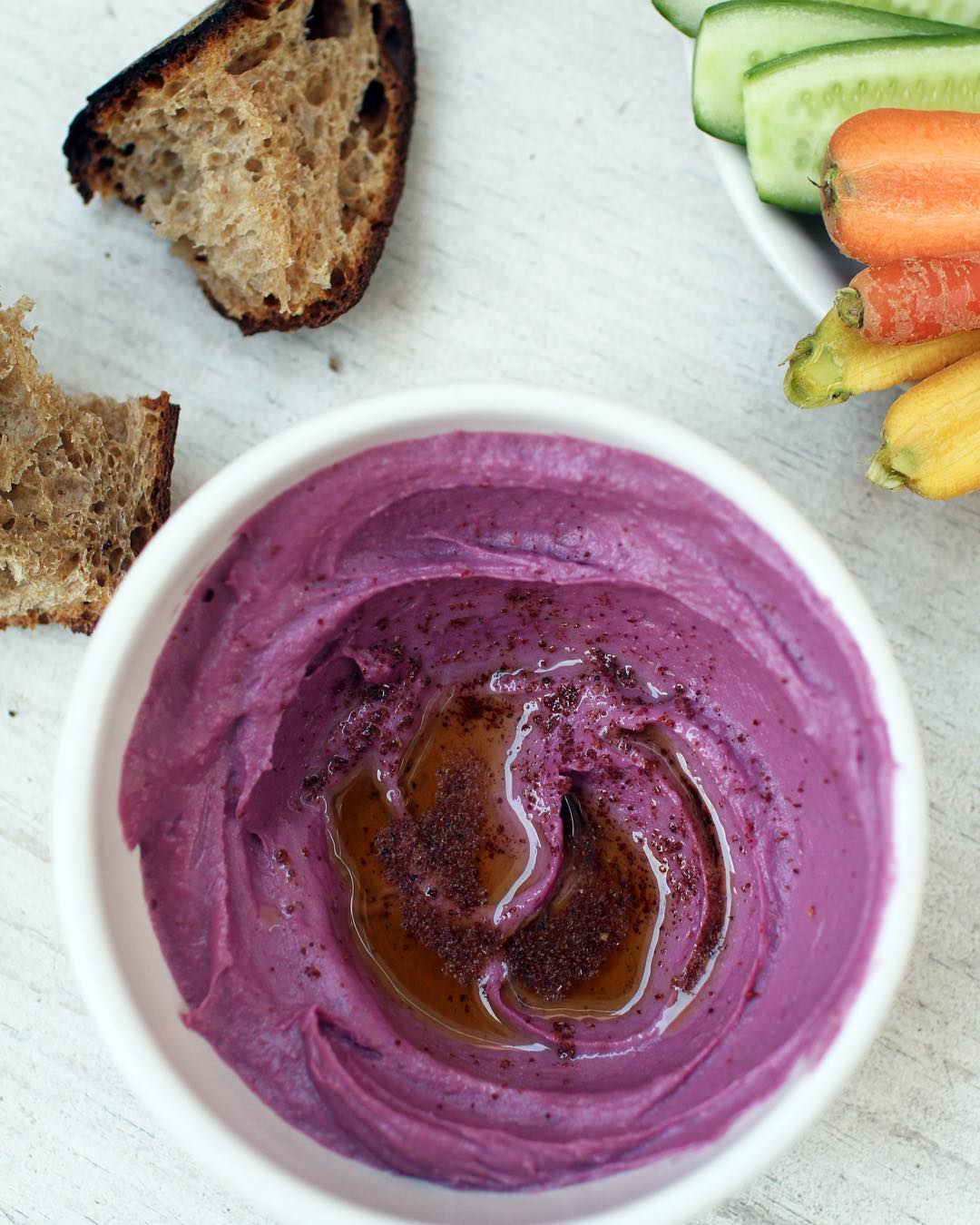Spicy Stokes Purple Sweet Potato Hummus