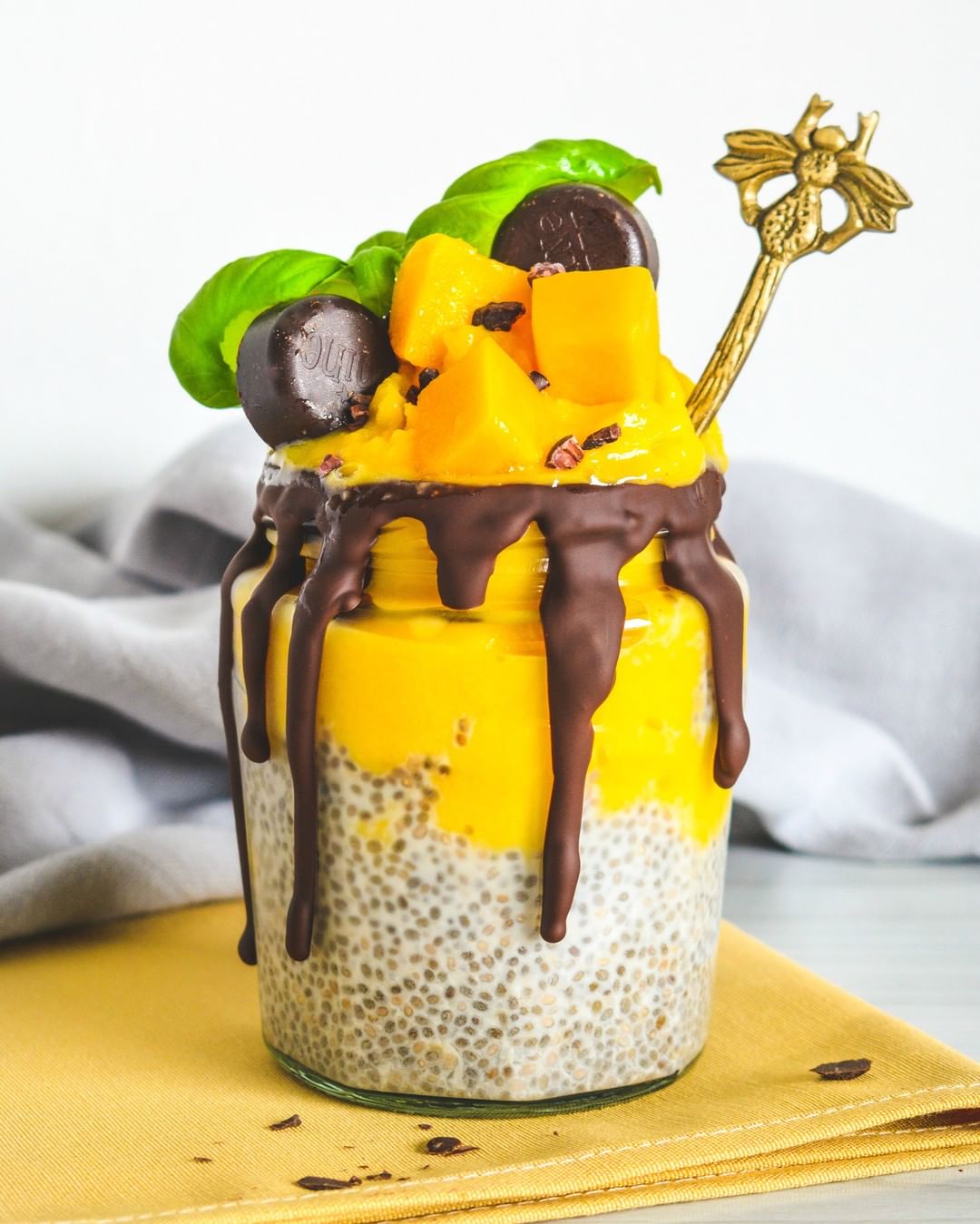 Creamy Chia Pudding and Mango Nicecream