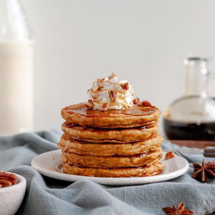 Vegan Pumpkin Spiced Pancakes