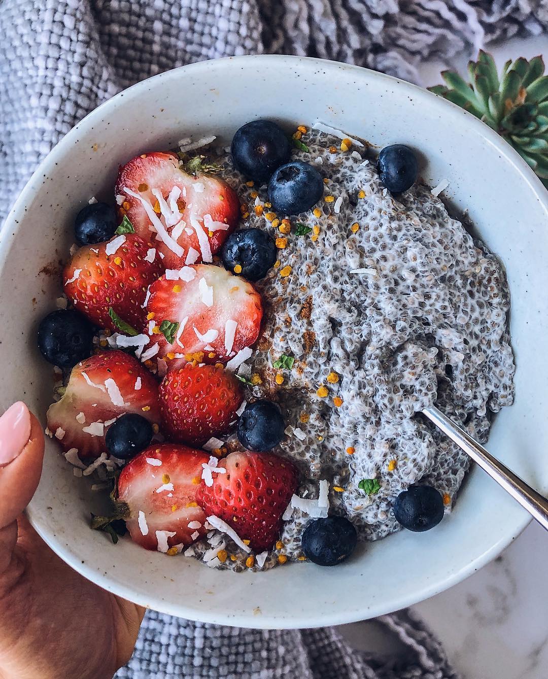 Creamy Coconut Berry Chia Pudding