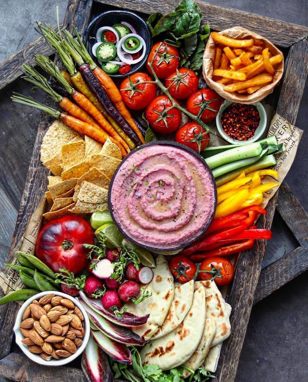 Homemade Creamy Beetroot Hummus Dip