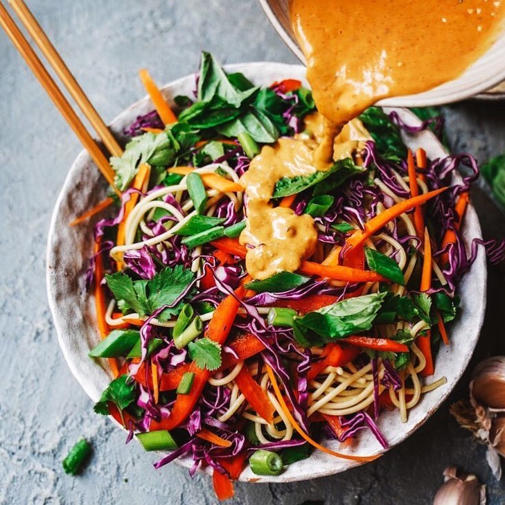 Spicy Thai Sunflower Noodle Salad