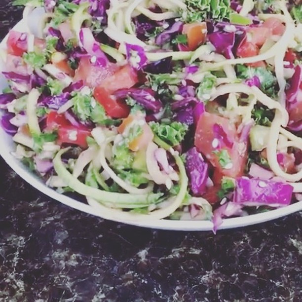 Spicy Sesame Zucchini Noodles