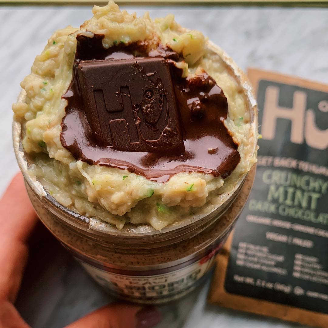 Vegan Protein Zoats with Melty Chocolate Topping