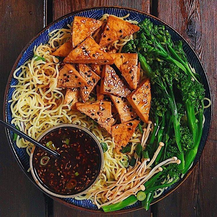 Baked Tofu with Sesame Soy Sauce