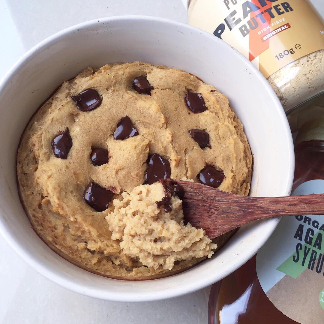 Baked Chickpea Cookie Dough with Almond Milk