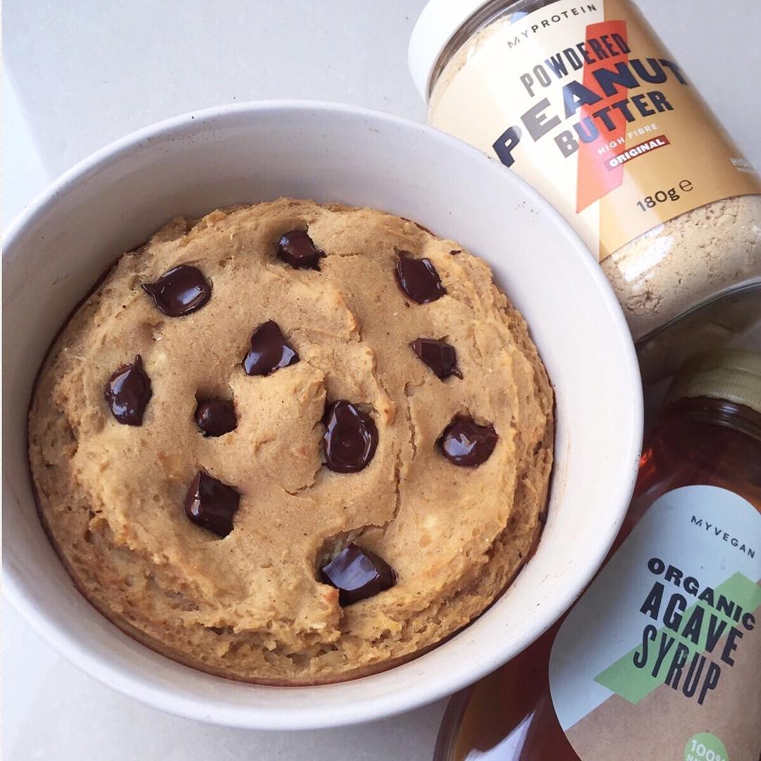 Baked Chickpea Cookie Dough with Almond Milk