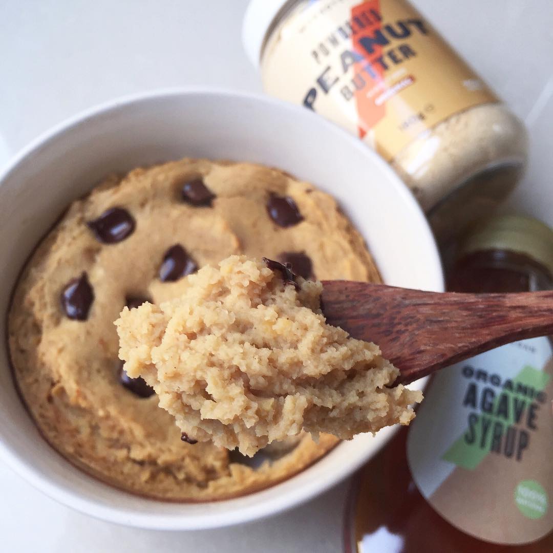 Baked Chickpea Cookie Dough with Almond Milk
