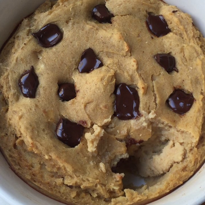 Baked Chickpea Cookie Dough with Almond Milk
