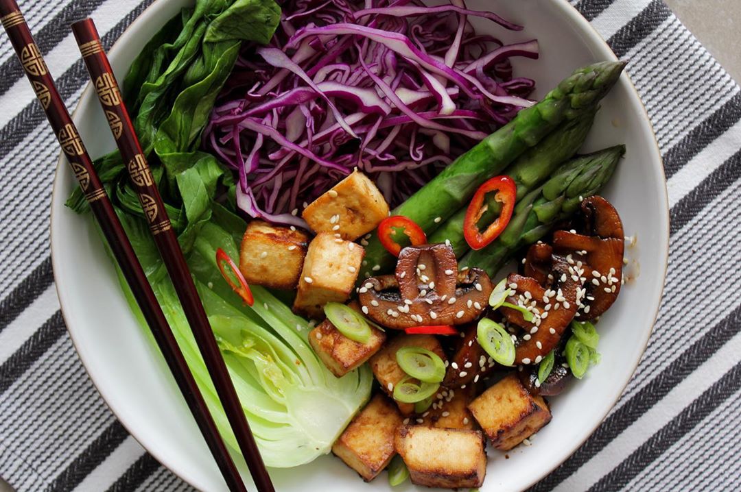 Miso Glazed Tofu Buddha Bowl