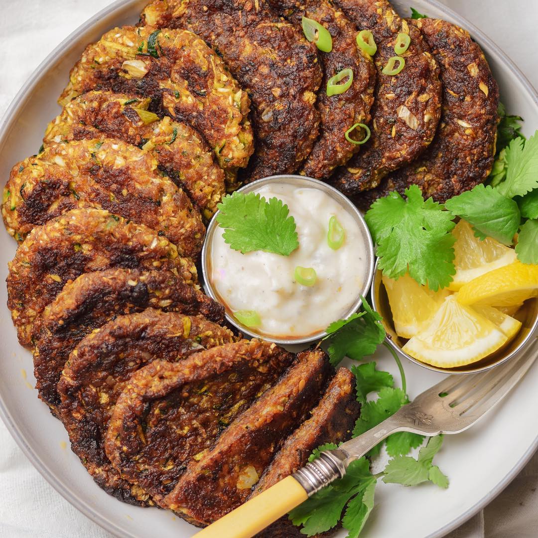 Asian Cauliflower Zucchini Fritters