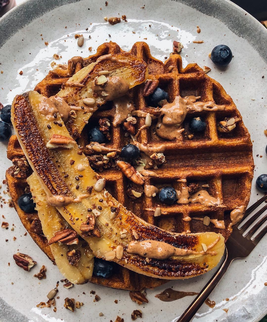 Paleo Sweet Potato Carrot Waffle Cake
