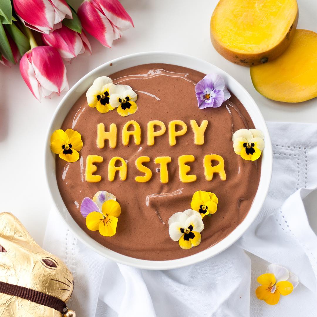 Delicious Chocolate Nicecream Bowl for Three