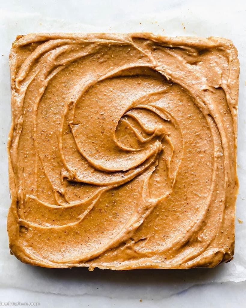 Vegan Peanut Butter Blondies with Creamy Frosting