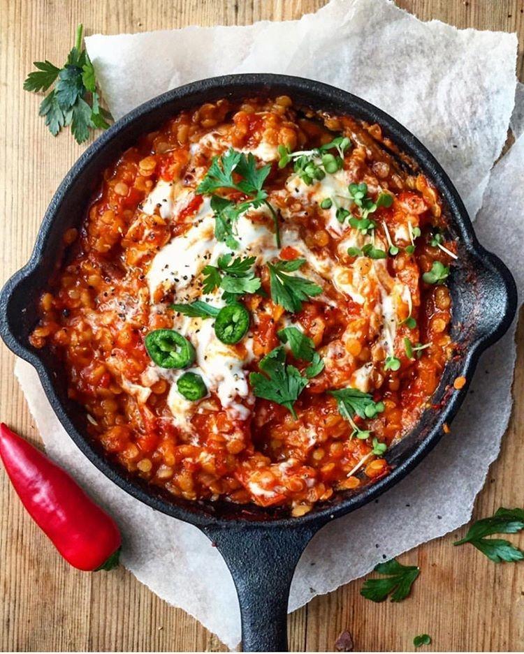 Red Lentil Tomato and Chili Dal