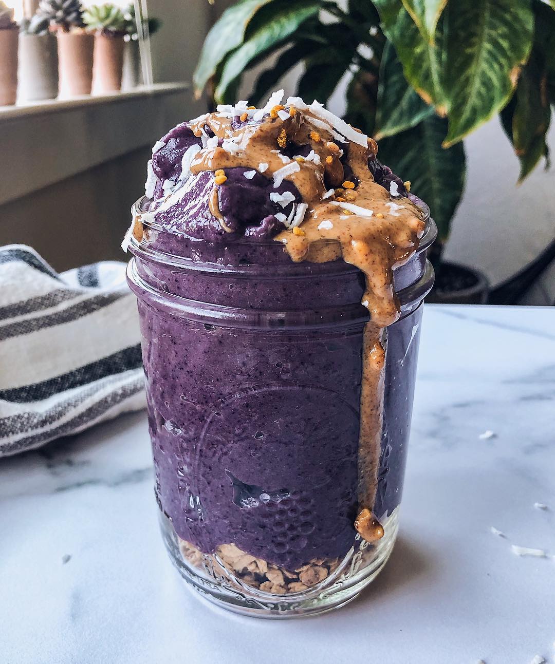 Blueberry Almond Butter Smoothie