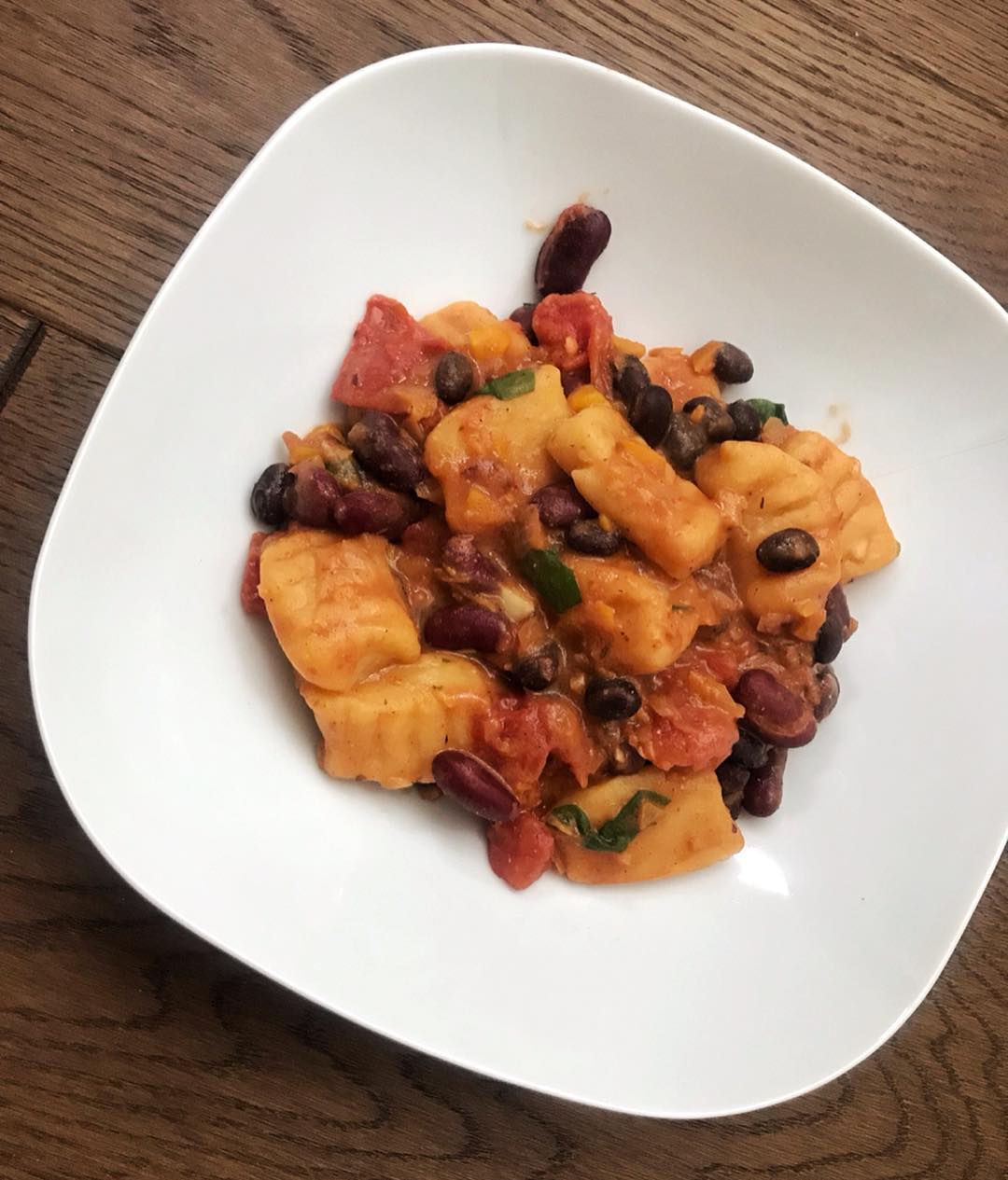 Homemade Vegan Gnocchi with Fajita Sauce
