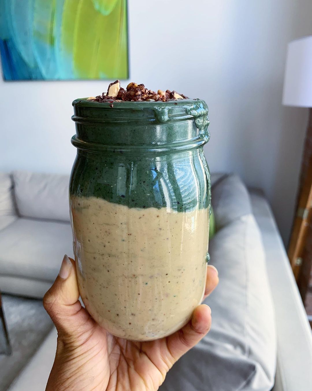 Post-Workout Sweet Potato and Thin Mint Smoothie