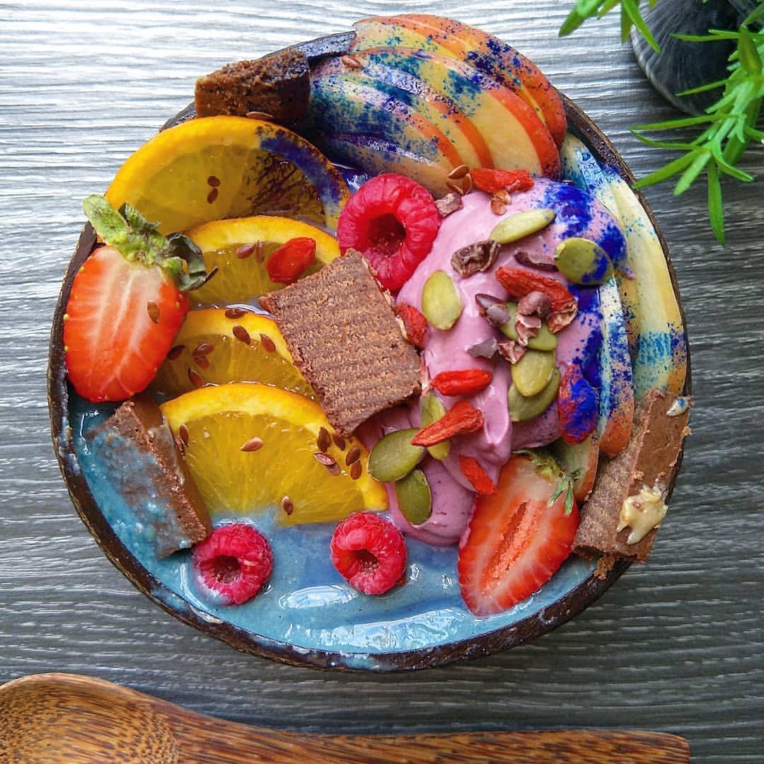 Colorful Smoothie Bowl with Superfoods