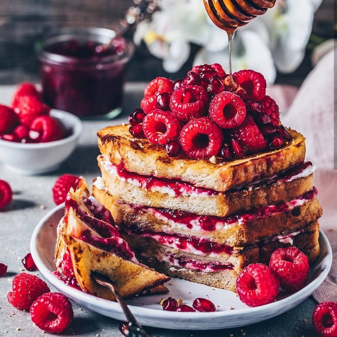 Vegan Raspberry French Toast