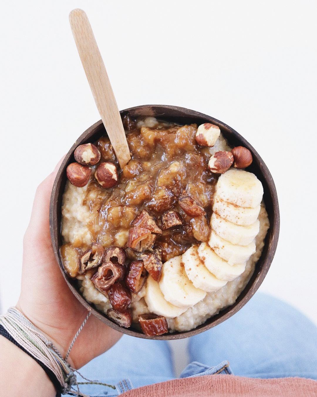Honeysuckle Caramelized Banana Oatmeal