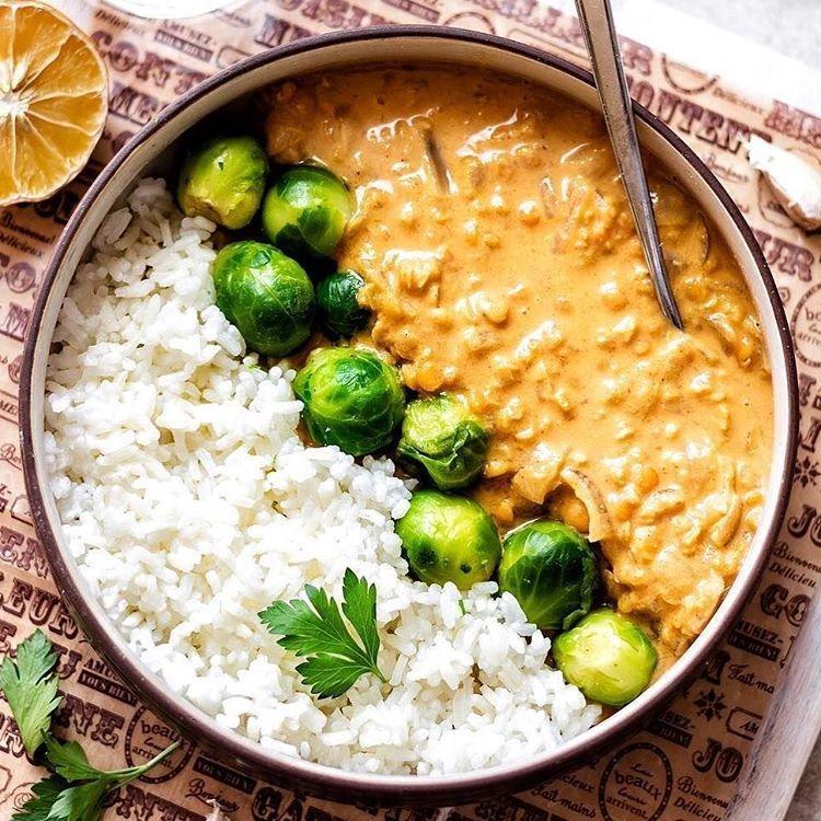 Red Lentil Curry with Coconut Milk