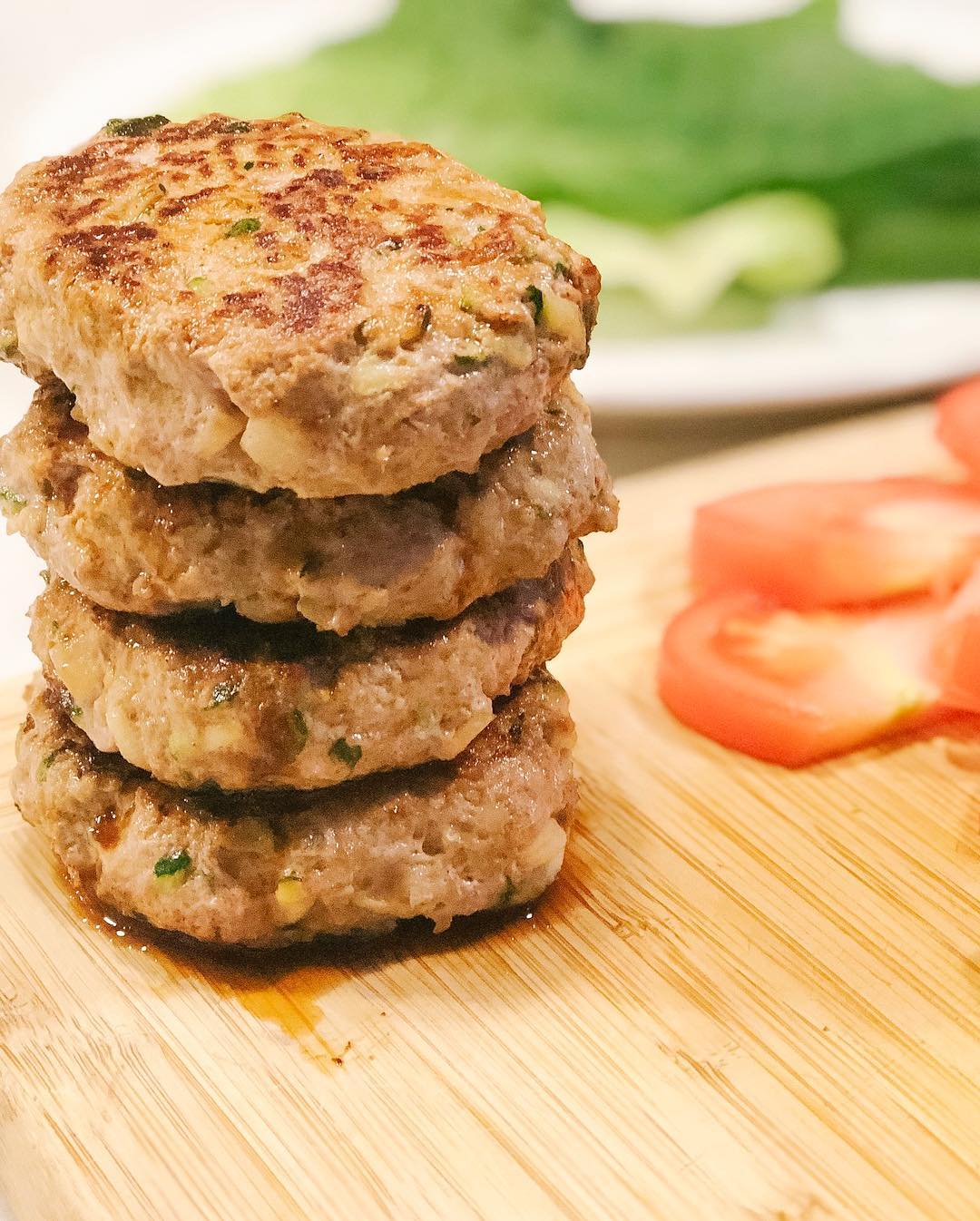 Zucchini Turkey Burgers with Fresh Toppings