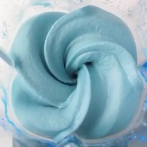 Mermaid Blue Nice Cream with Frozen Fruits