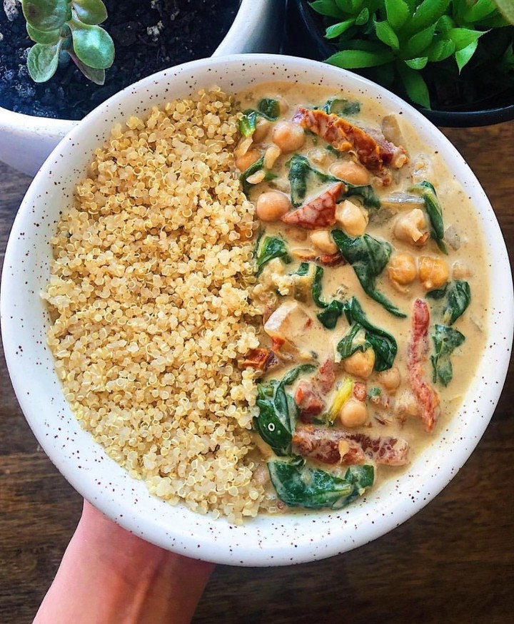 Braised Chickpeas with Sun-Dried Tomatoes and Coconut Milk