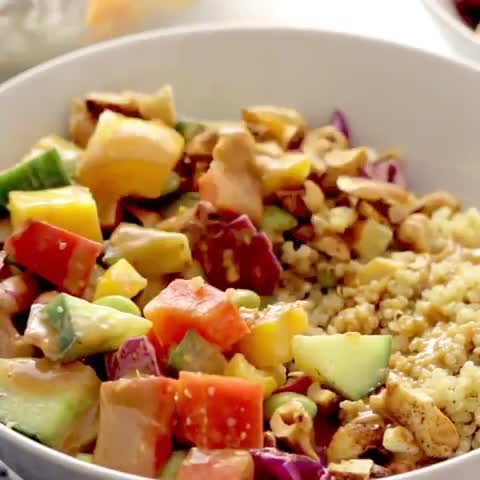 Quinoa Crunch Salad with Dressing