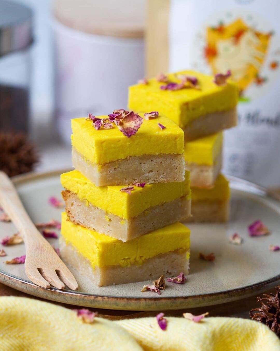 Vegan Lemon Curd Bites with Almond Base