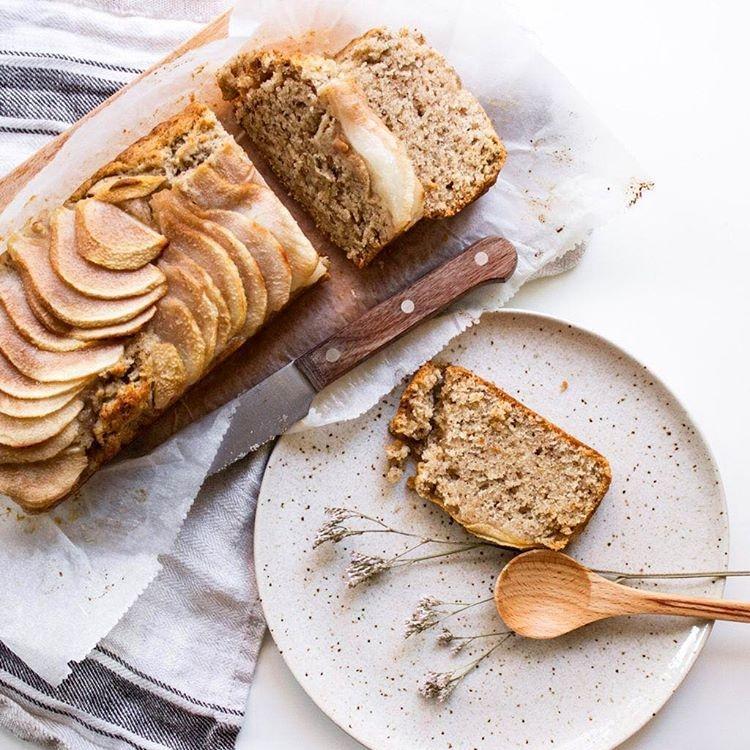 Cardamom and Honey Pear Loaf Cake