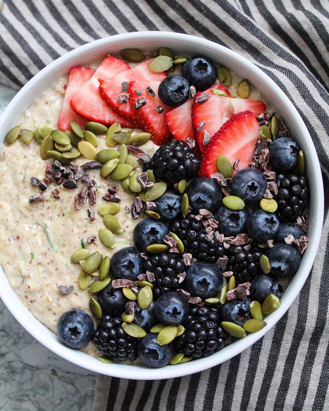 Warm Ginger Zucchini Oats Breakfast Bowl