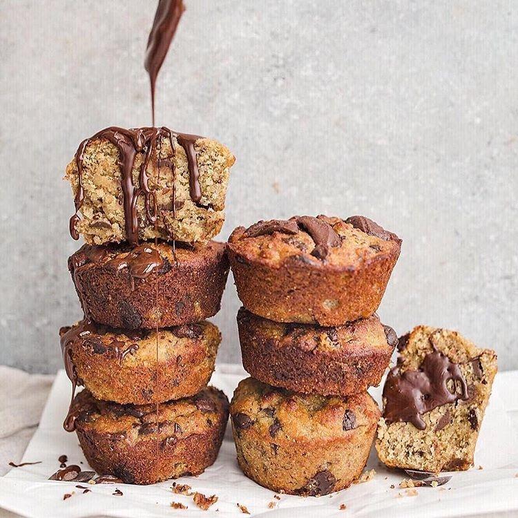 Chocolate Chip Chai Infused Banana Muffins