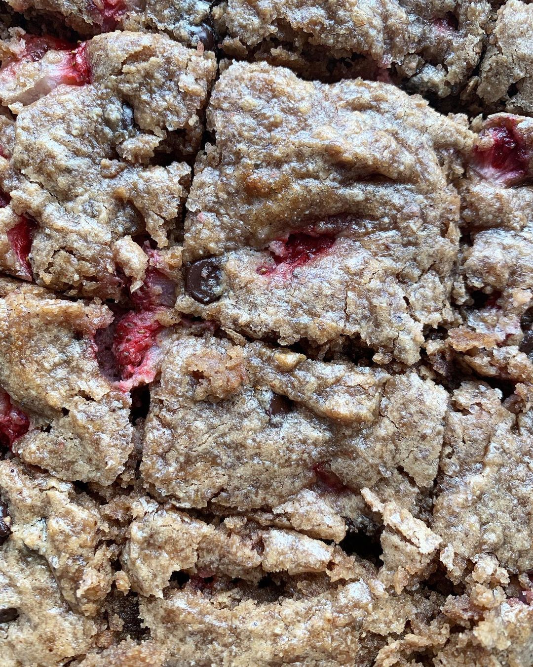 Easy Strawberry Tahini Blondies