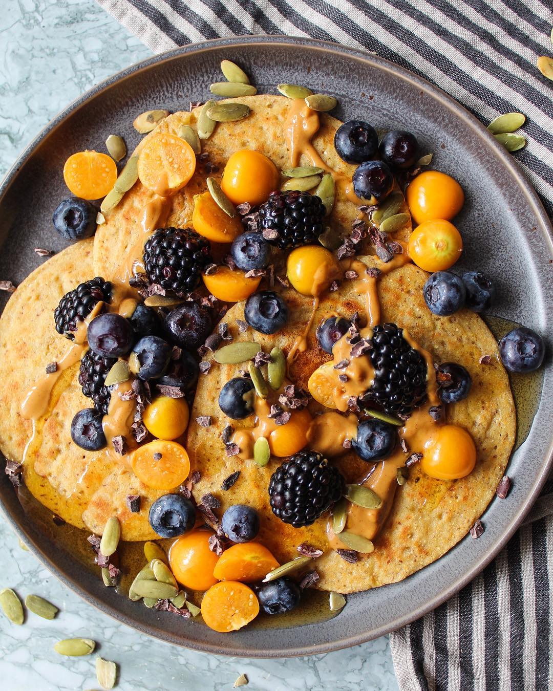 Lemon Cornmeal Pancakes